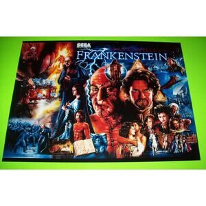 Frankenstein Mary Shelleys Pinball Translite NOS Horror Movies Halloween 1995